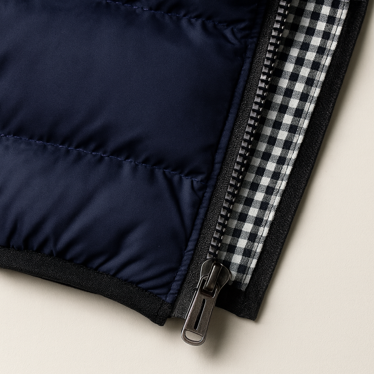 Stand Collar Puffer Vest for men, detail view.