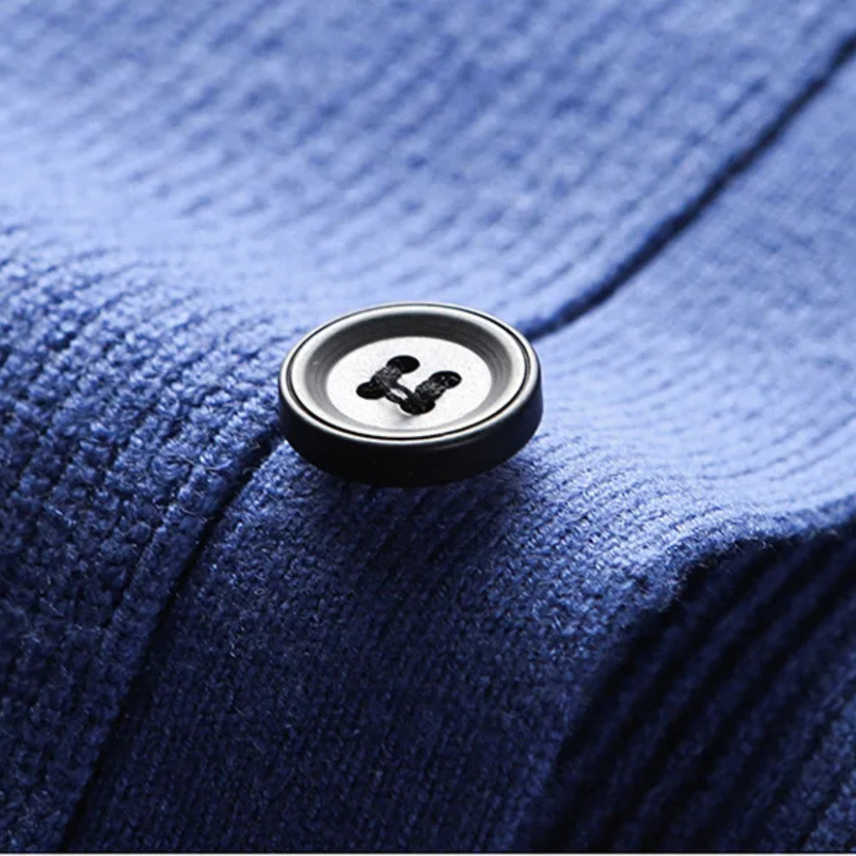 Button Front Sweater Vest for men, detail view.