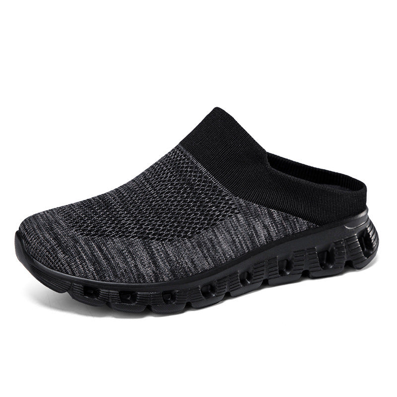 Travel knit slip-on slides