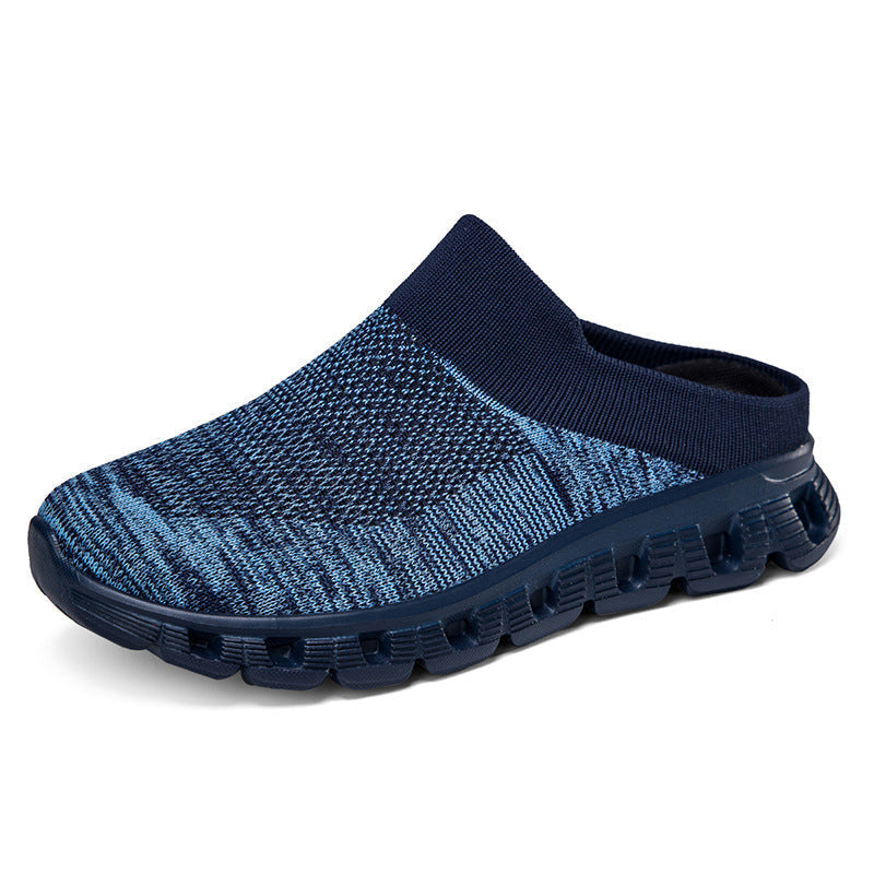 Travel knit slip-on slides