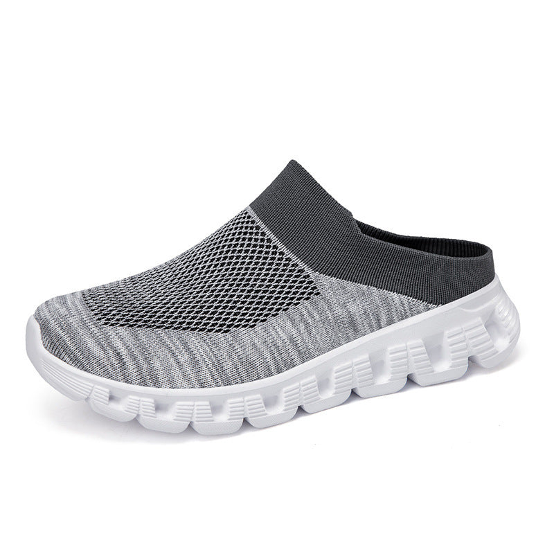 Travel knit slip-on slides