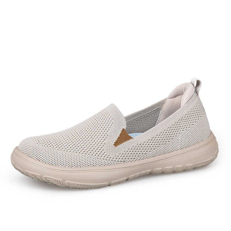 Seamless knit slip-on slides