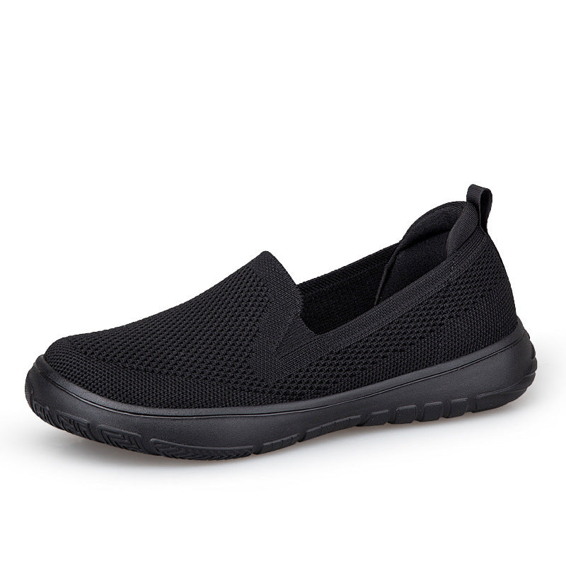 Seamless knit slip-on slides