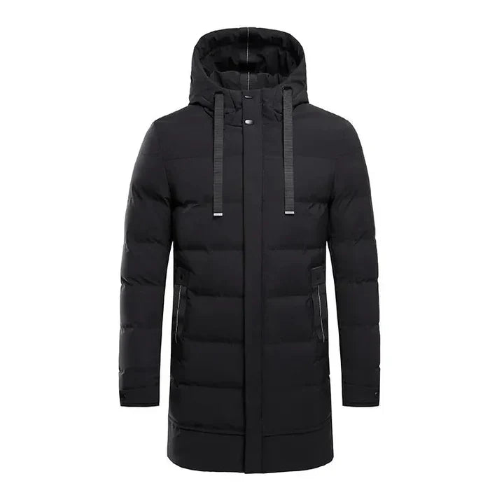 Man wearing a winter puffer jacket