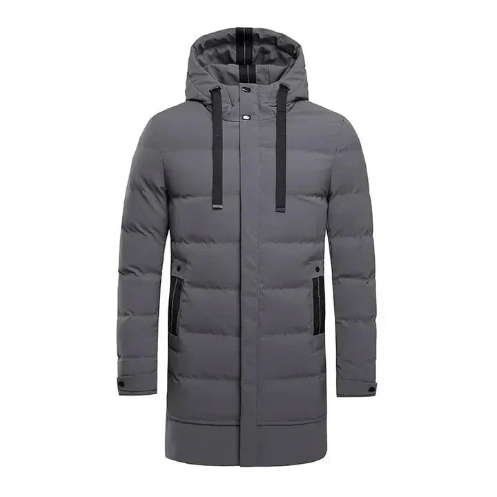 Man wearing a winter puffer jacket