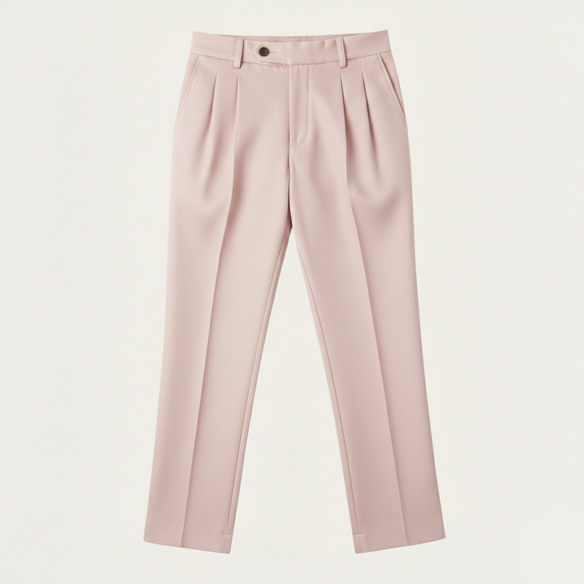 Man wearing formal pleated suit pants
