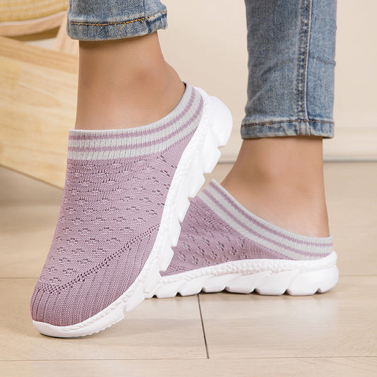 Knitted sock slides
