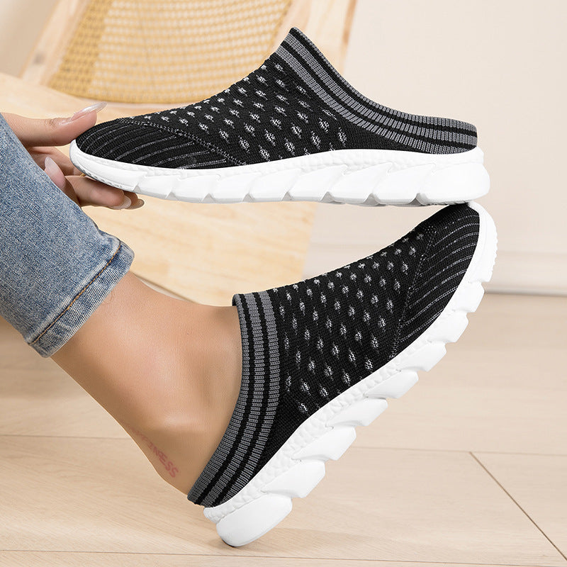 Knitted sock slides
