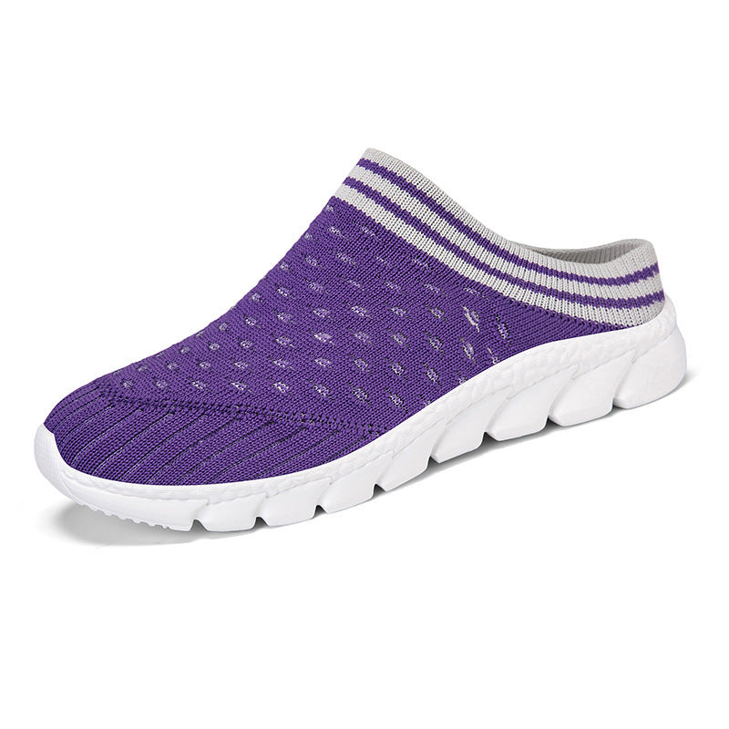 Knitted sock slides