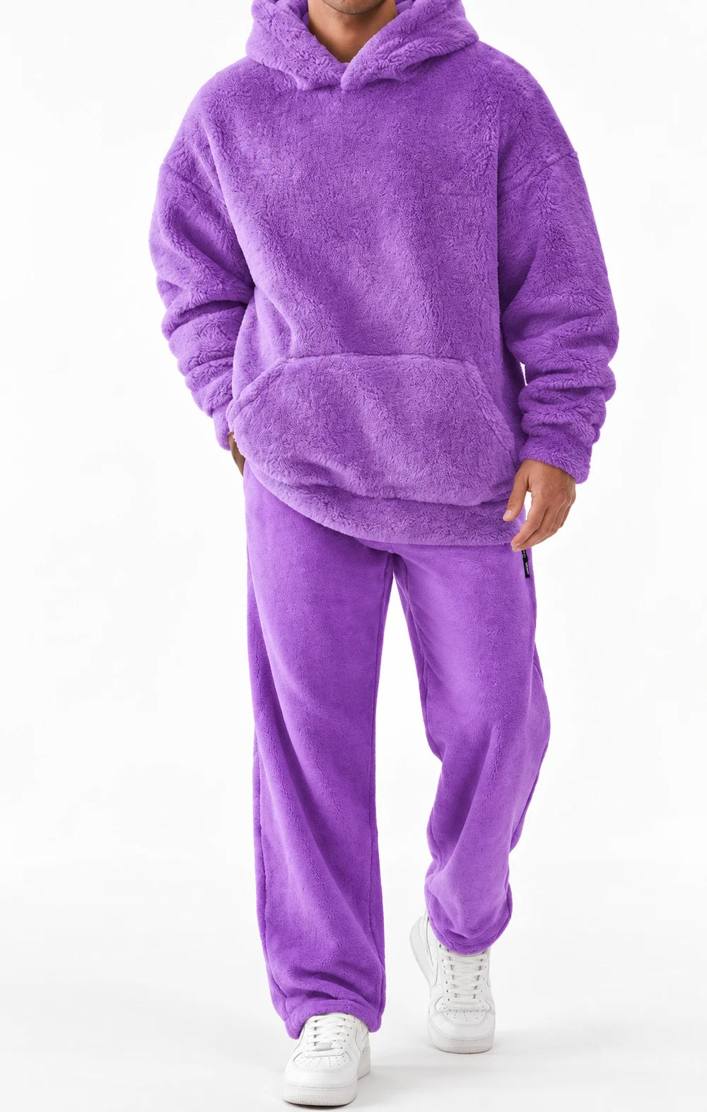 Unisex Fleece Hoodie & Jogger Set in Purple