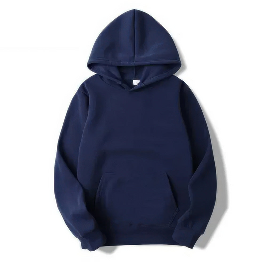 Unisex Fleece Pullover Hoodie in Navy