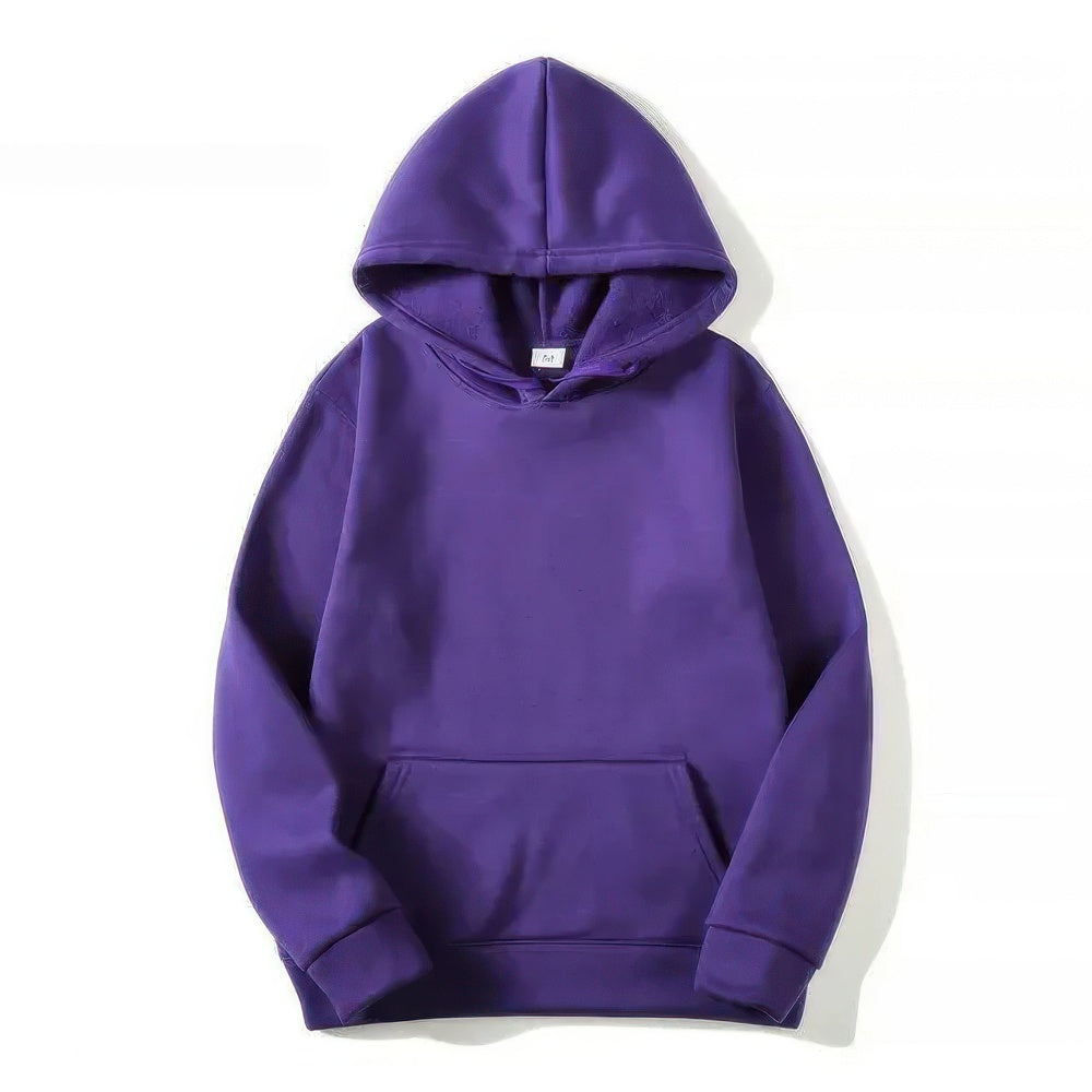 Unisex Fleece Pullover Hoodie in Purple