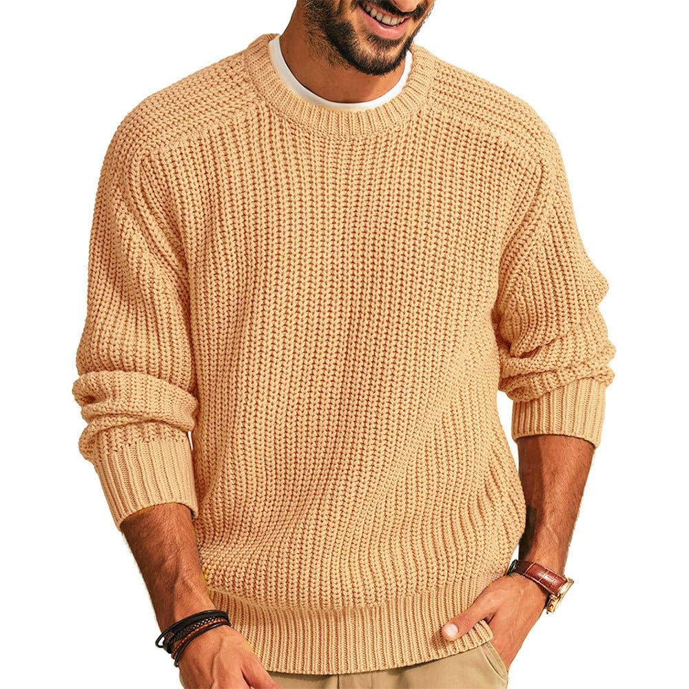 Chunky Knit Sweater for men, detail view.