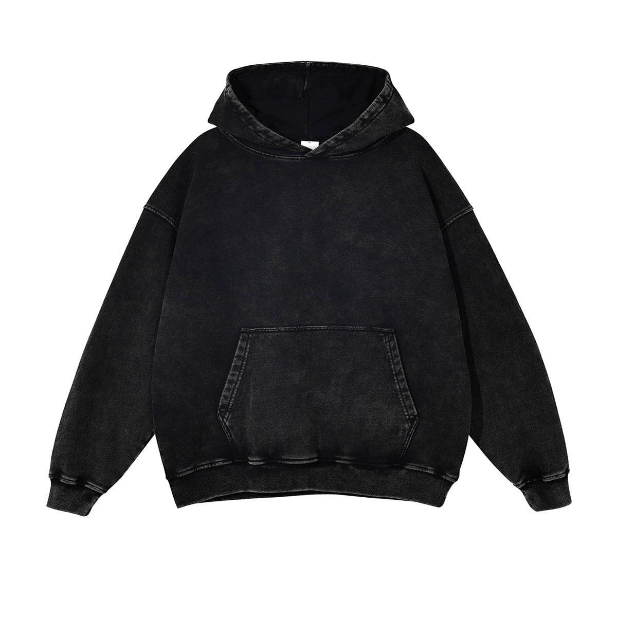 Women's Acid Wash Oversized Hoodie in Acid Wash Black