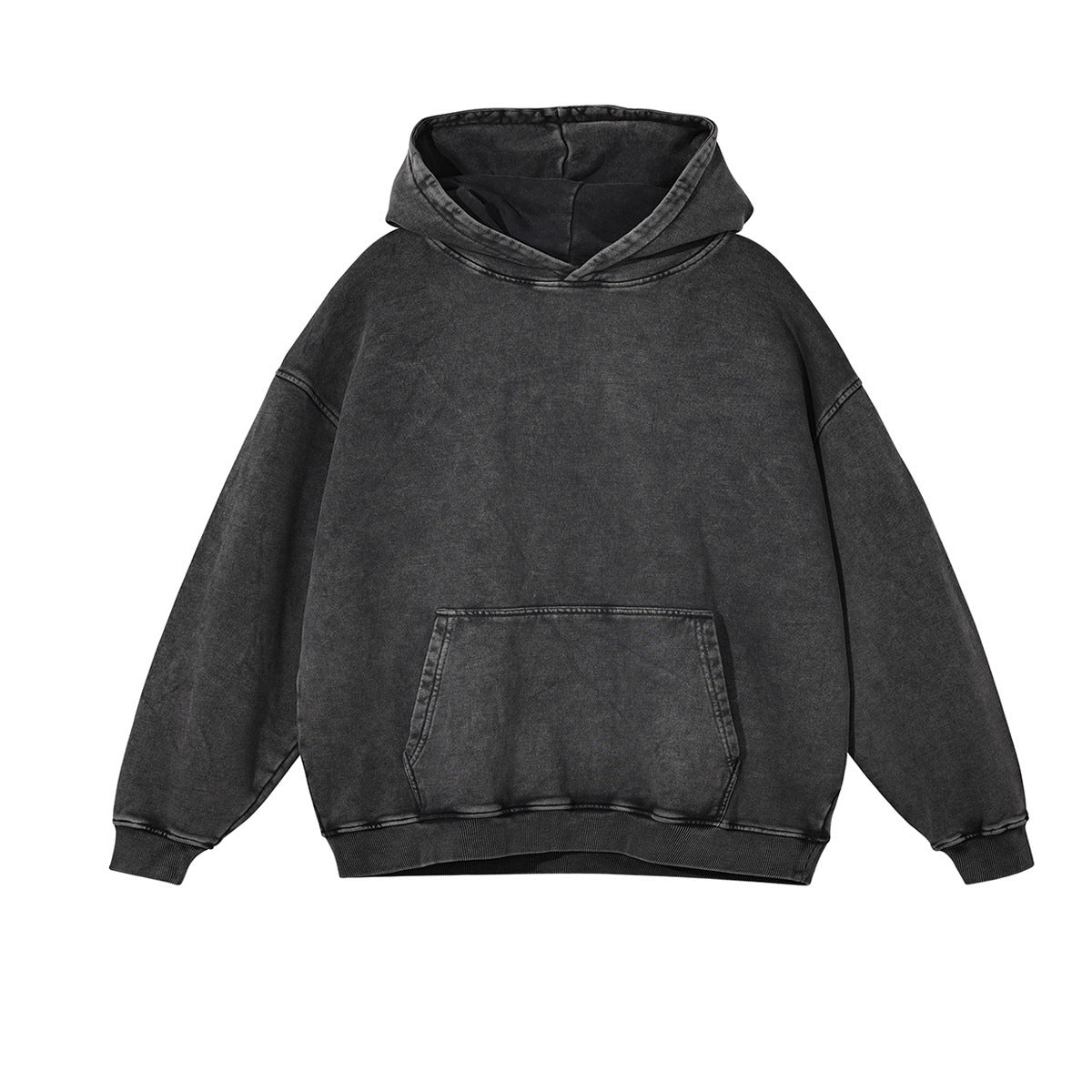 Women's Acid Wash Oversized Hoodie in Acid Wash Gray