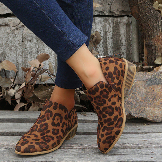 Women's Back Zip Ankle Boots