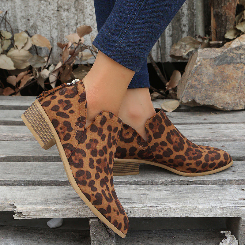 Women's Back Zip Ankle Boots