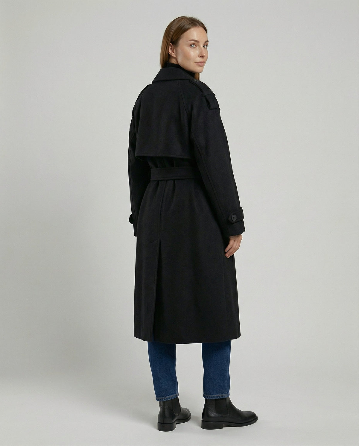 Women's Belted Double Breasted Winter Jacket