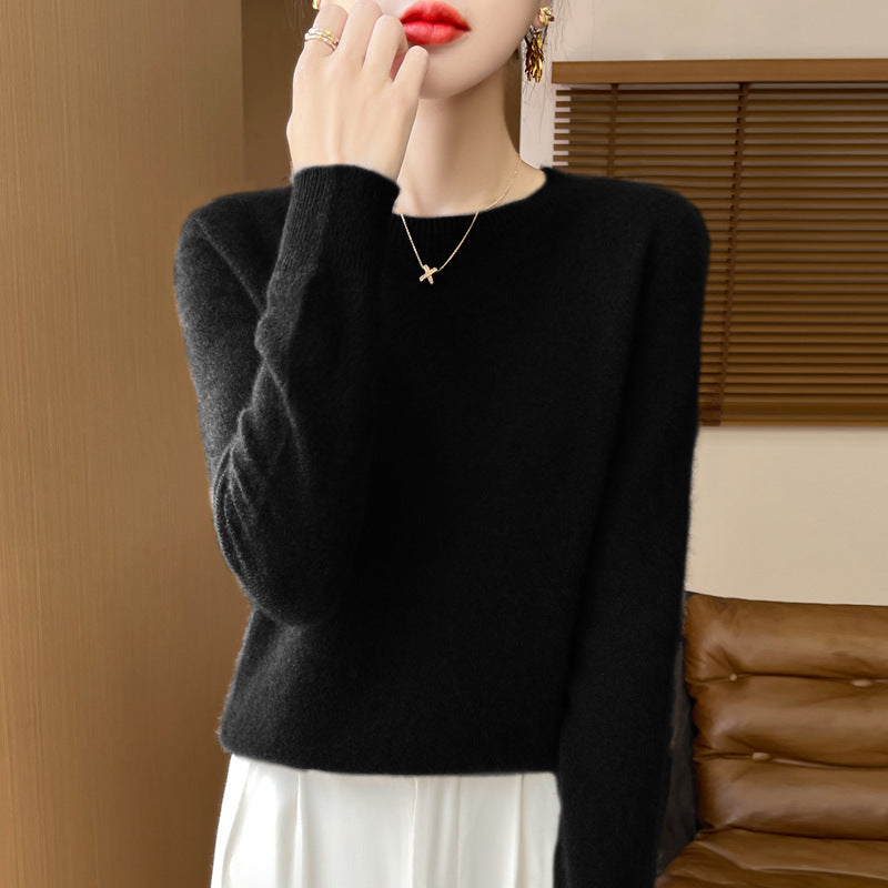 Women's Brushed Knit Sweater in Black