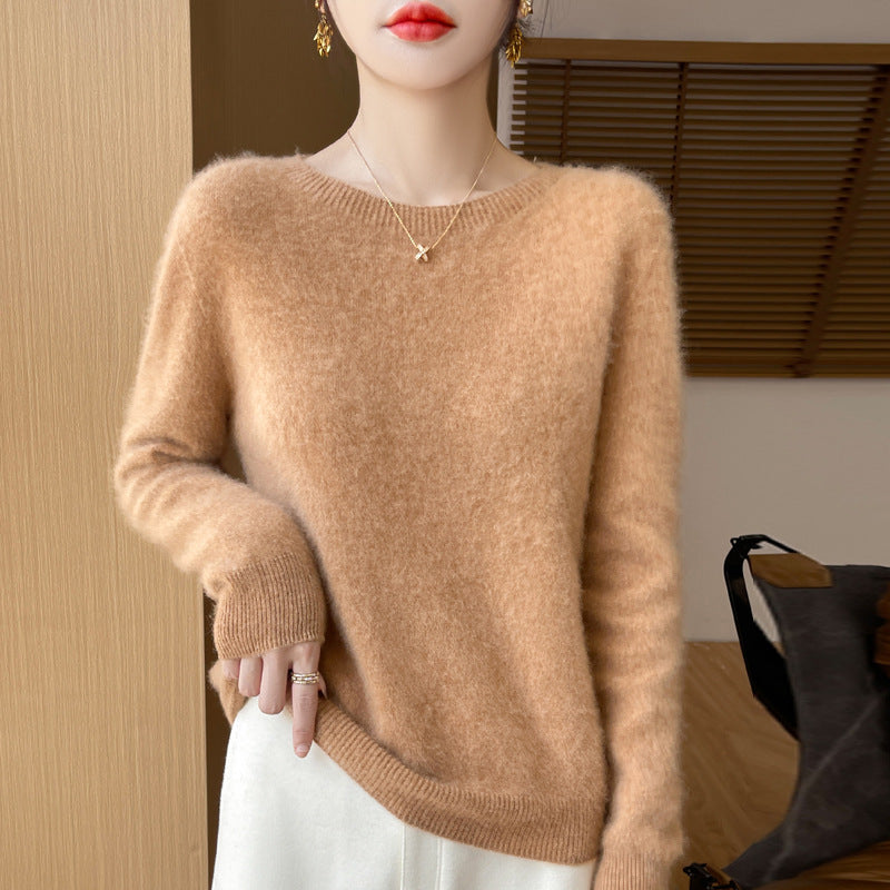 Women's Brushed Knit Sweater in Camel