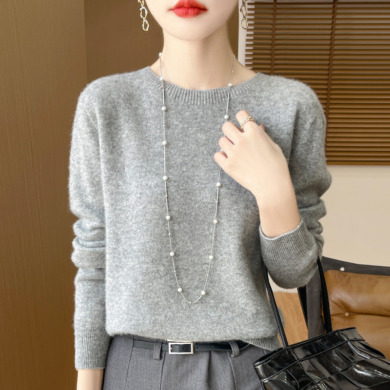Women's Brushed Knit Sweater in Gray