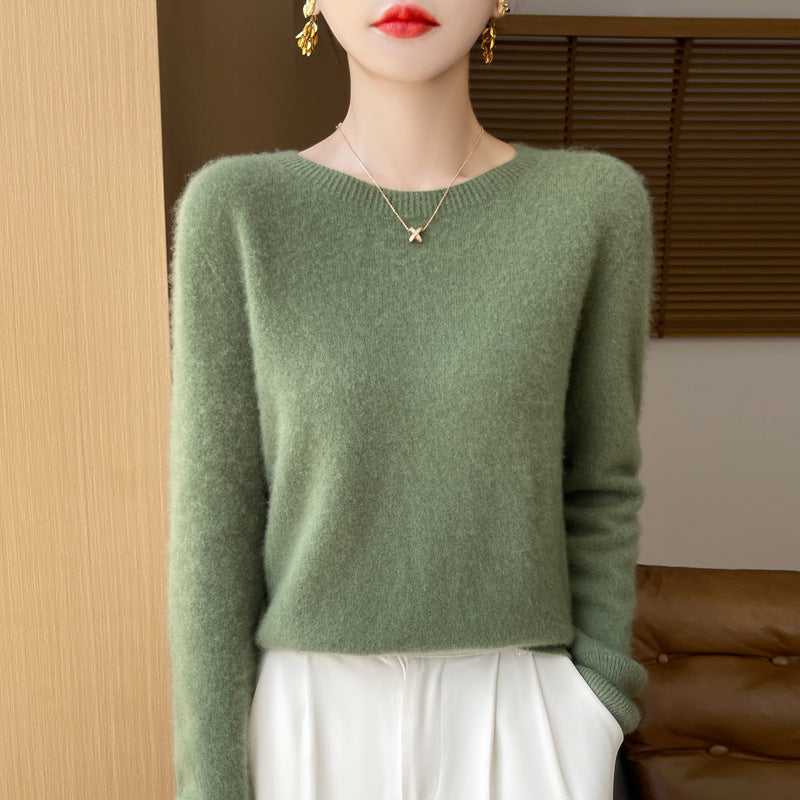 Women's Brushed Knit Sweater in Sage Green