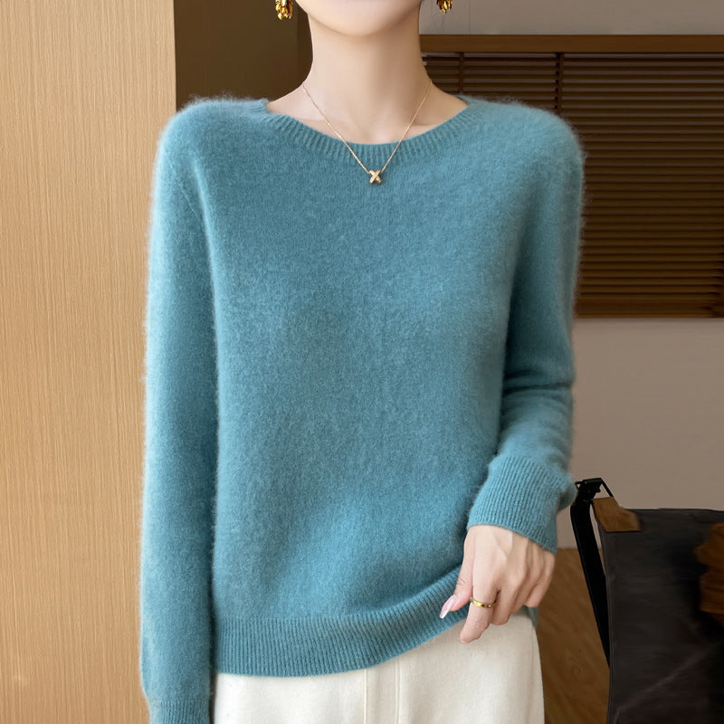 Women's Brushed Knit Sweater in Teal