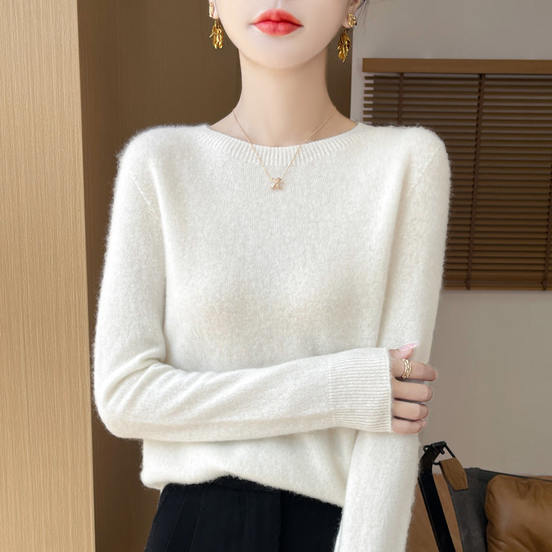 Women's Brushed Knit Sweater in White