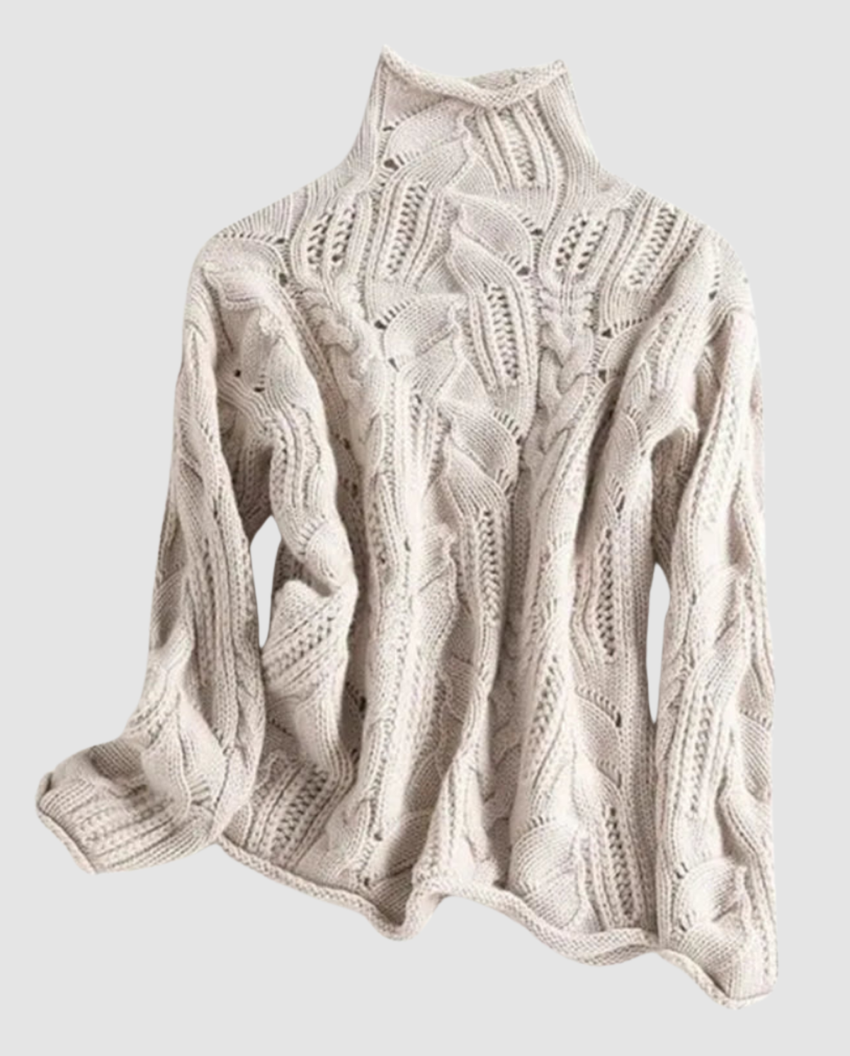 Women's Cable Knit Turtleneck Sweater