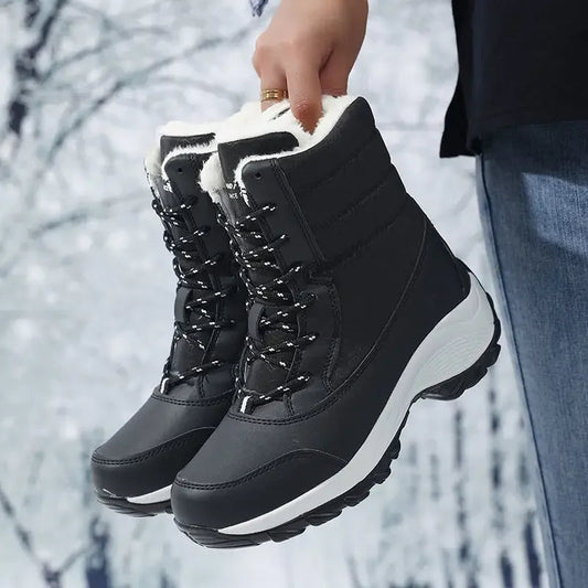 Women's Chunky Sole Lace Up Winter Boots