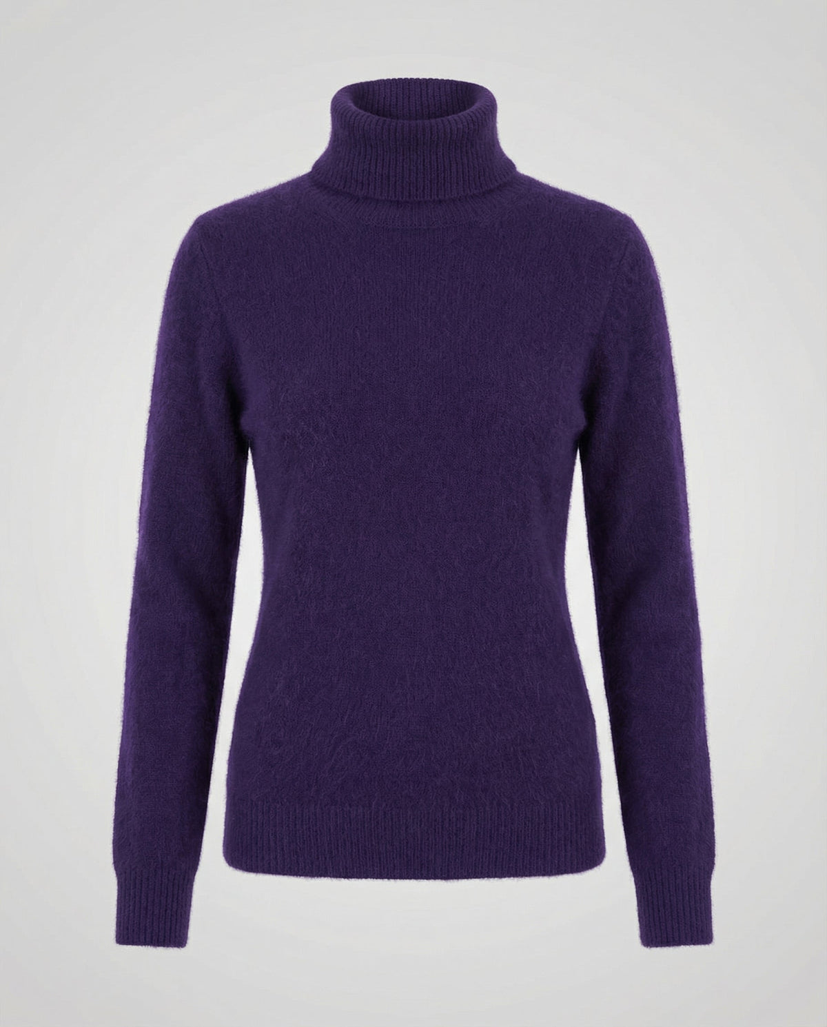 Women's Classic Turtleneck Sweater in Deep Purple