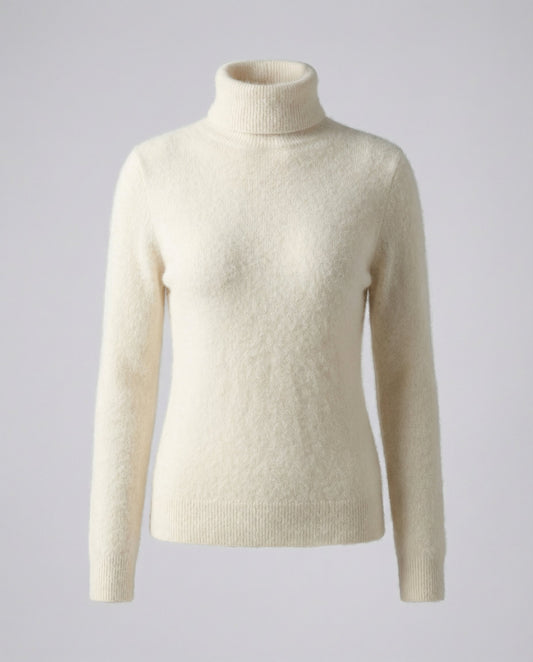 Women's Classic Turtleneck Sweater in Ivory