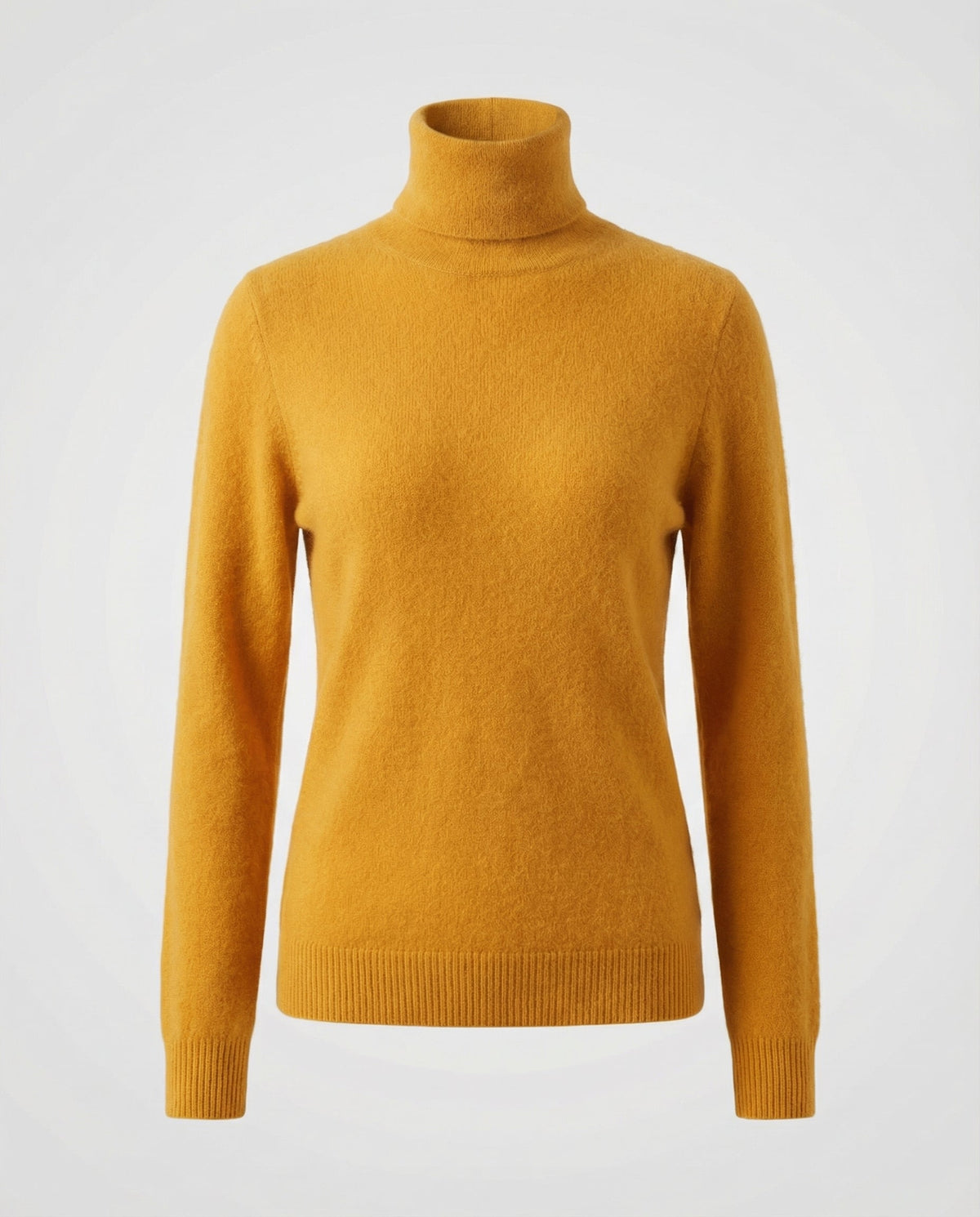 Women's Classic Turtleneck Sweater in Mustard