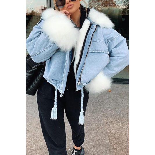 Women's Denim Winter Jacket