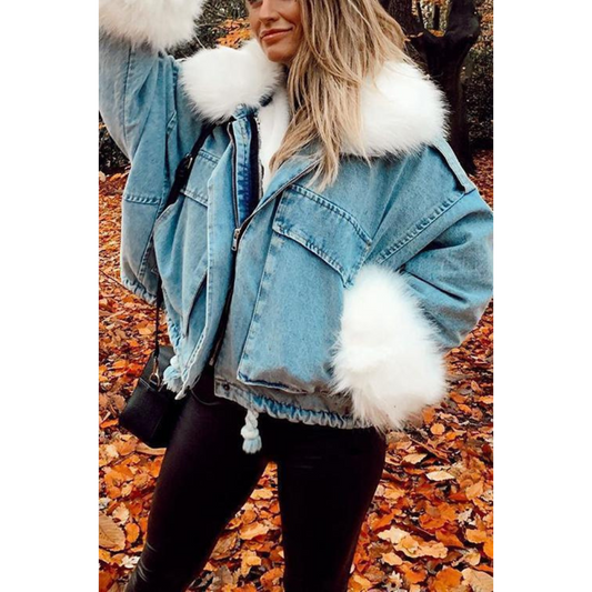 Women's Denim Winter Jacket