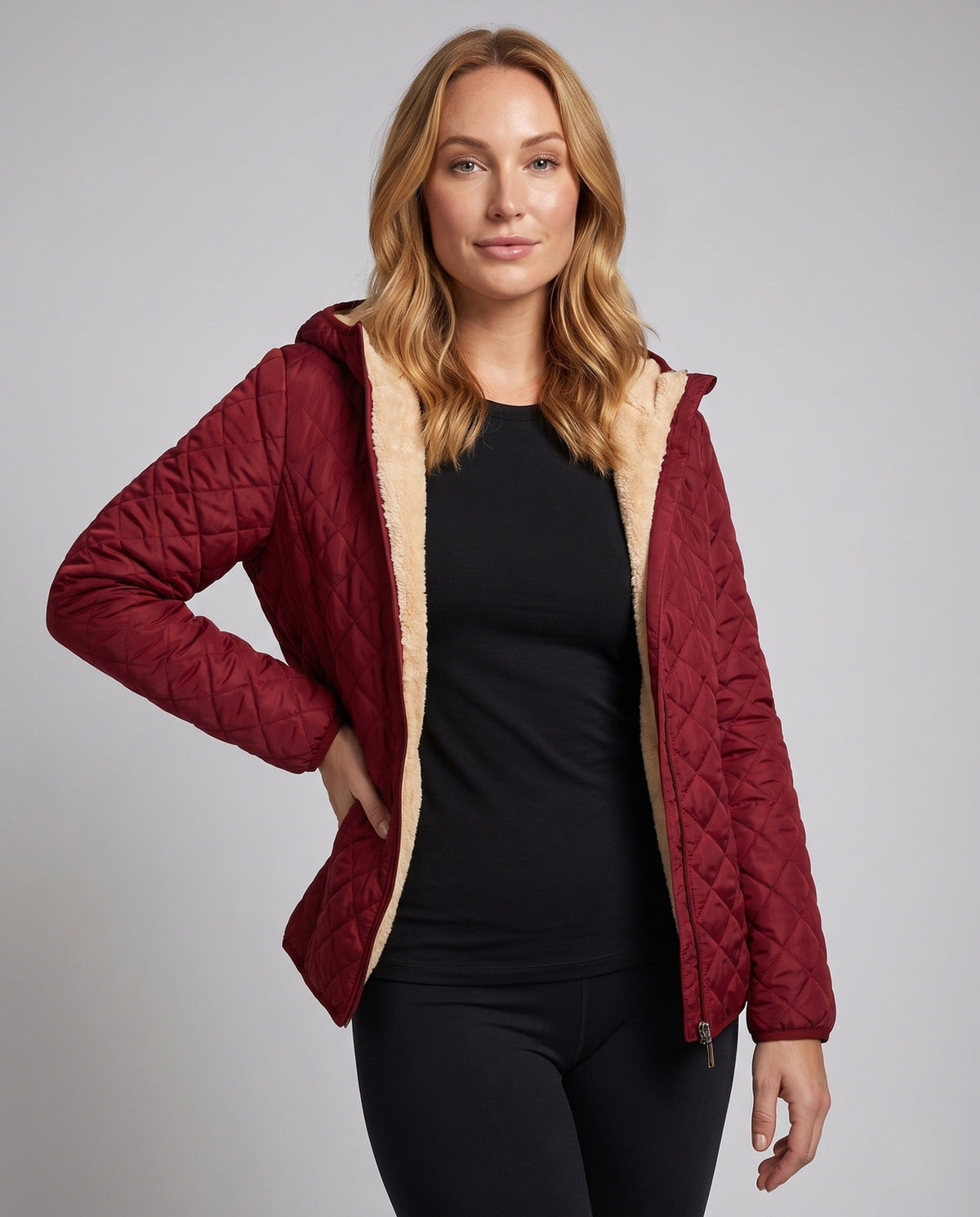Women's Diamond Quilted Winter Jacket