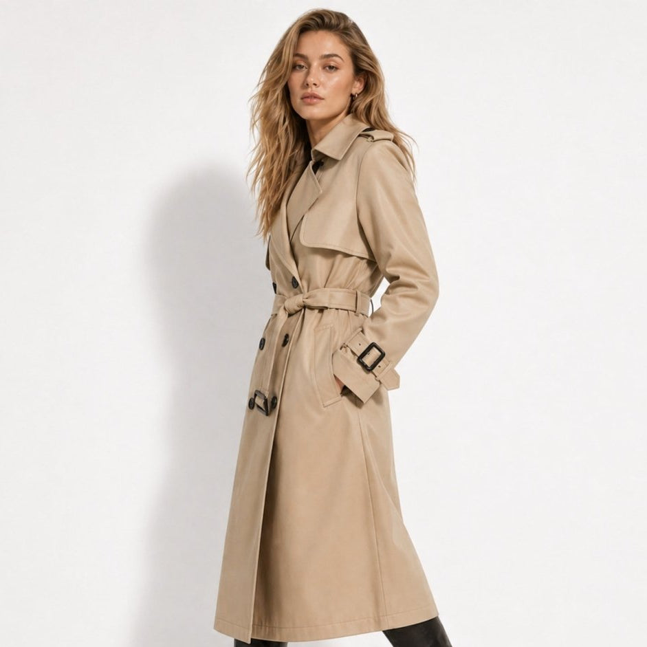 Women's Double Breasted Trench Coat