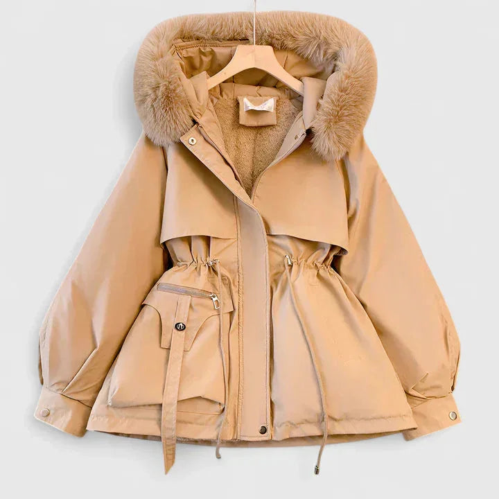 Women's Faux Fur Hood Parka in Khaki