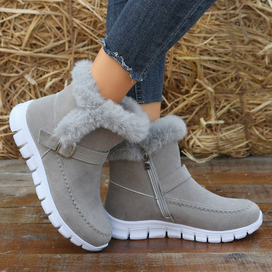 Women's Faux Fur Trim Ankle Boots