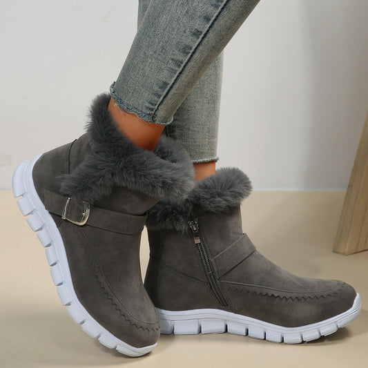 Women's Faux Fur Trim Ankle Boots