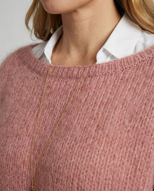 Women's Fluffy Boat Neck Sweater