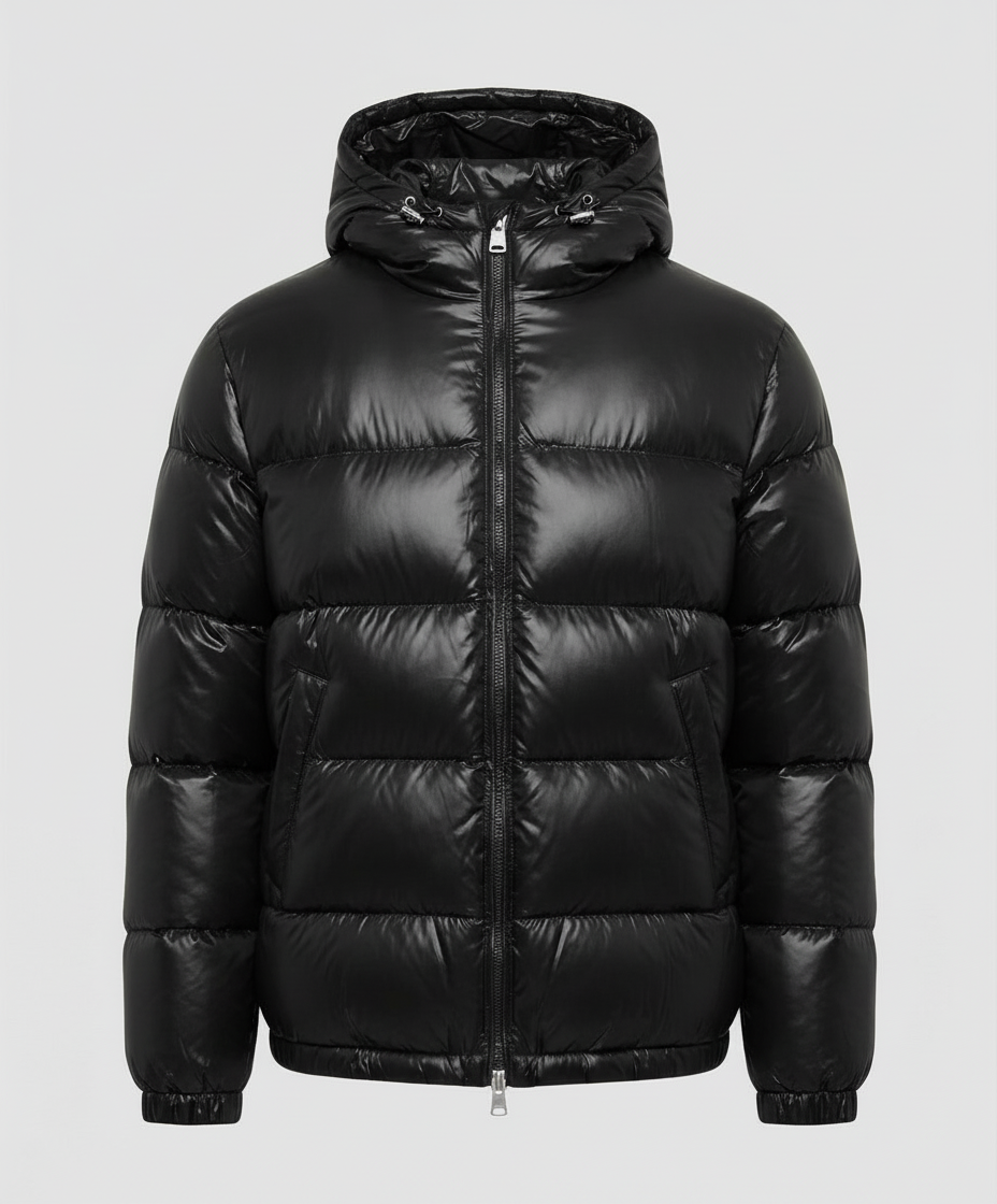 Women's Glossy Hooded Down Jacket