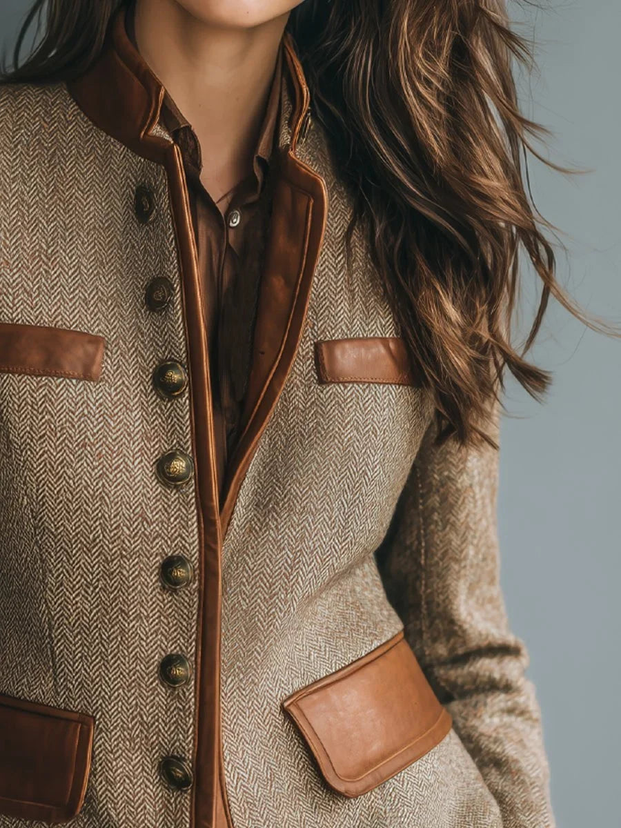 Women's Herringbone Tweed Jacket