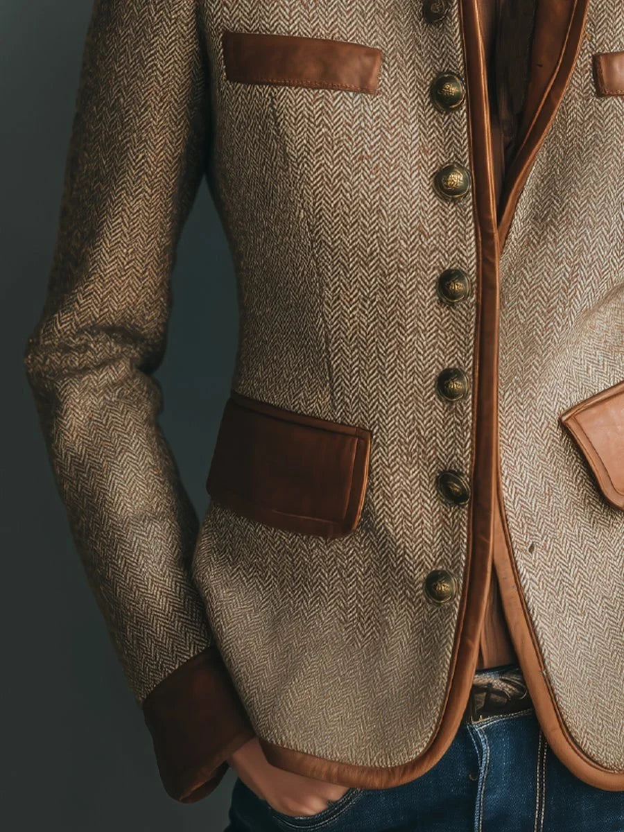Women's Herringbone Tweed Jacket