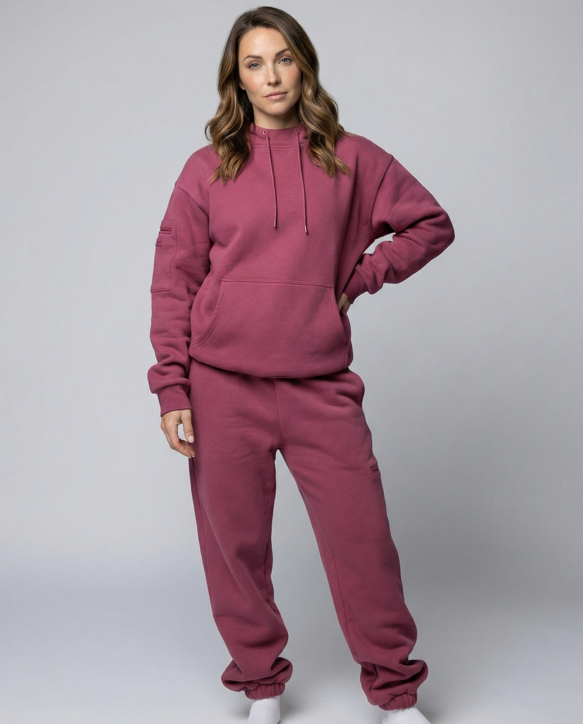 Women's Hoodie & Joggers Set in Rose