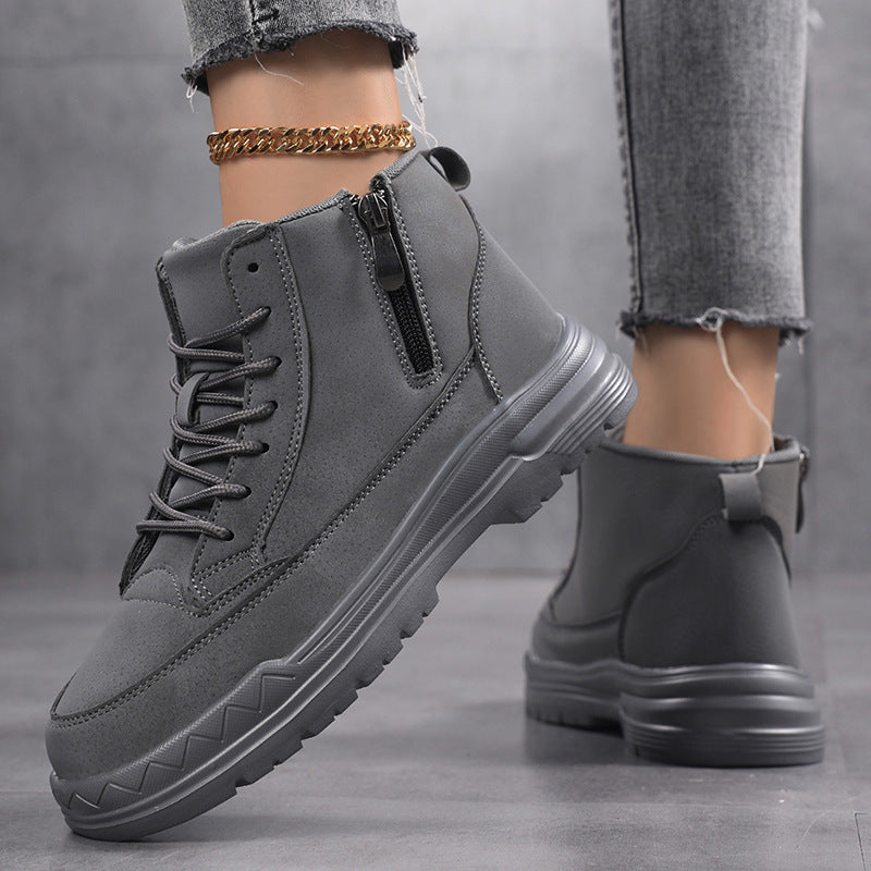 Women's Lace Up Lug Sole Ankle Boots