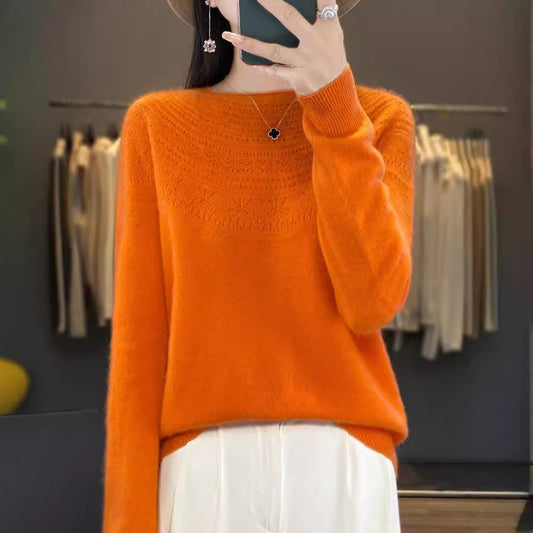 Women's Lace Yoke Knit Sweater