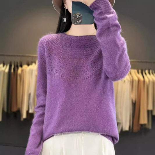Women's Lace Yoke Knit Sweater