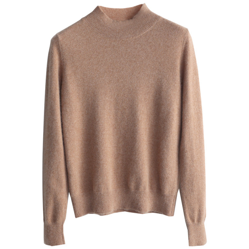 Women's Mock Neck Fine Knit Sweater