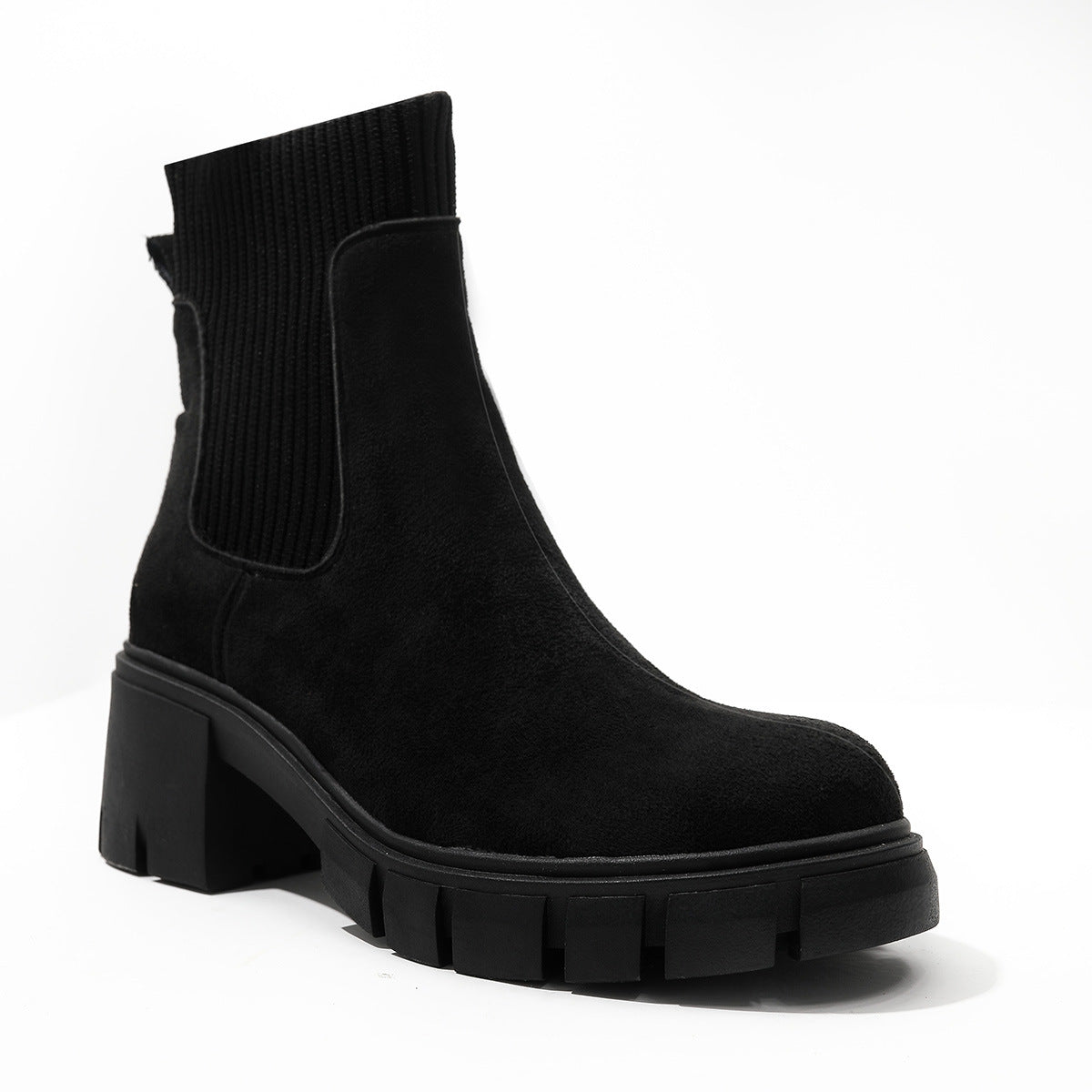 Women's Platform Ankle Boots in Black